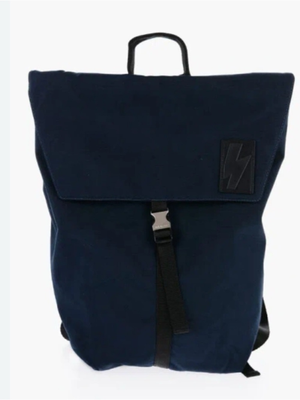 Neil Barret Navy Canvas Roll-Top Backpack for Men retail $740